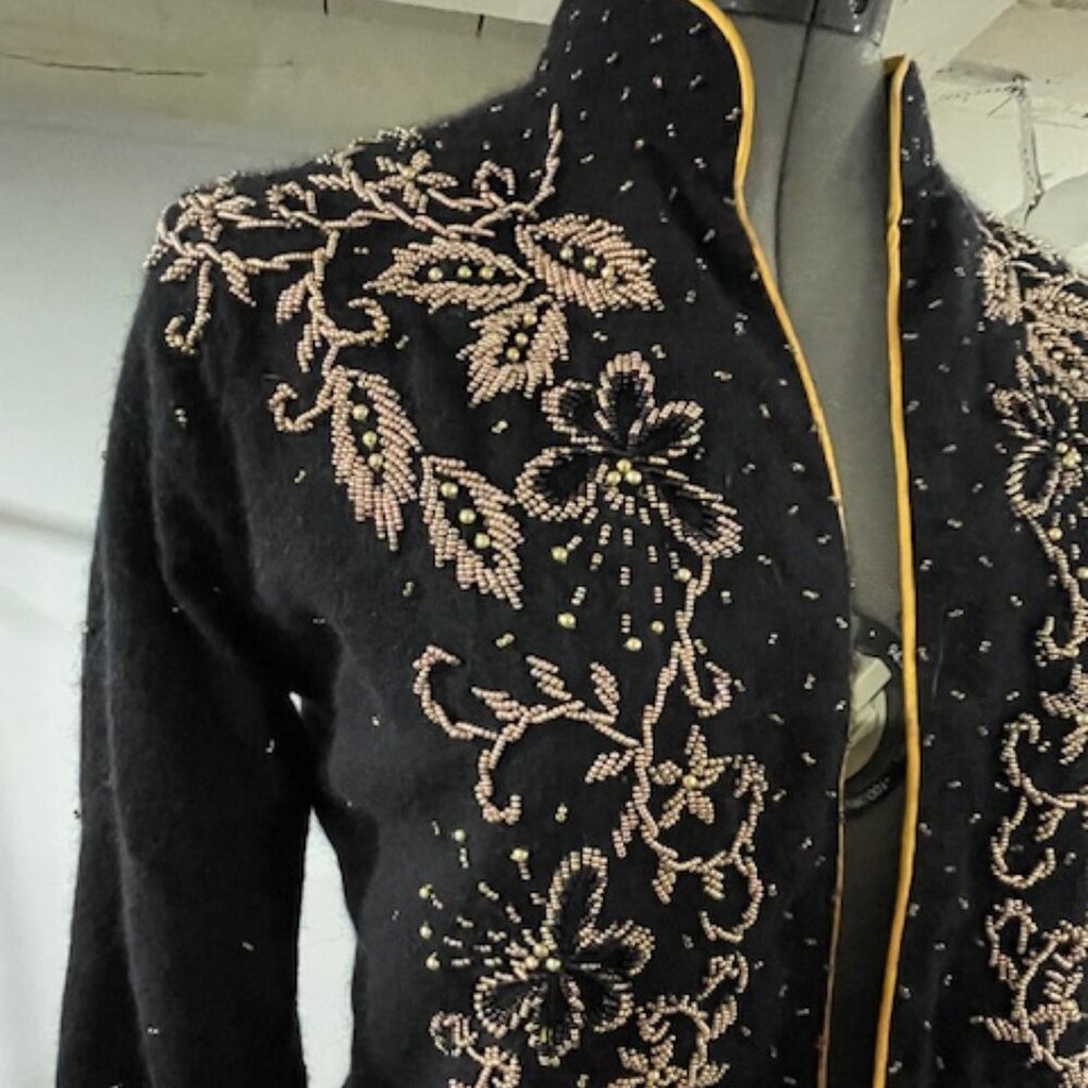 Antique Boutique Original Vintage Beaded Sweater - Rock the 80s!